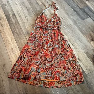 ANTHROPOLOGIE
MOULINETTE SOEURS
PAISLEY HALTER DRESS size 8